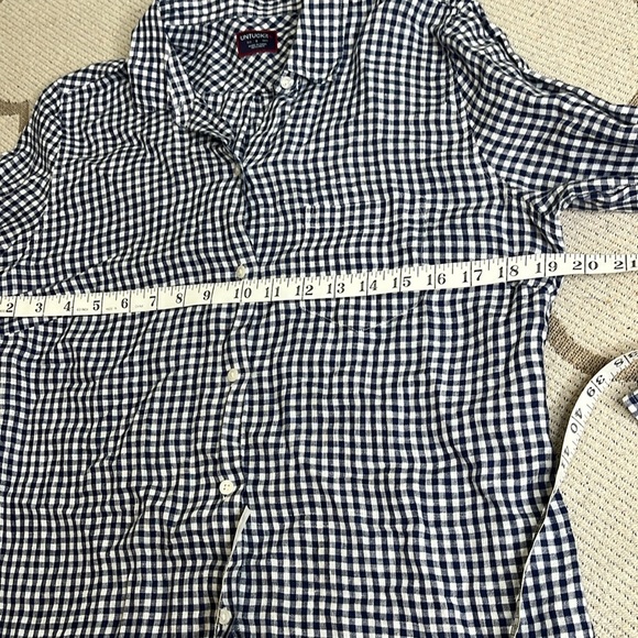 UnTuckIT long sleeve button down shirt grenoille navy - Picture 10 of 13